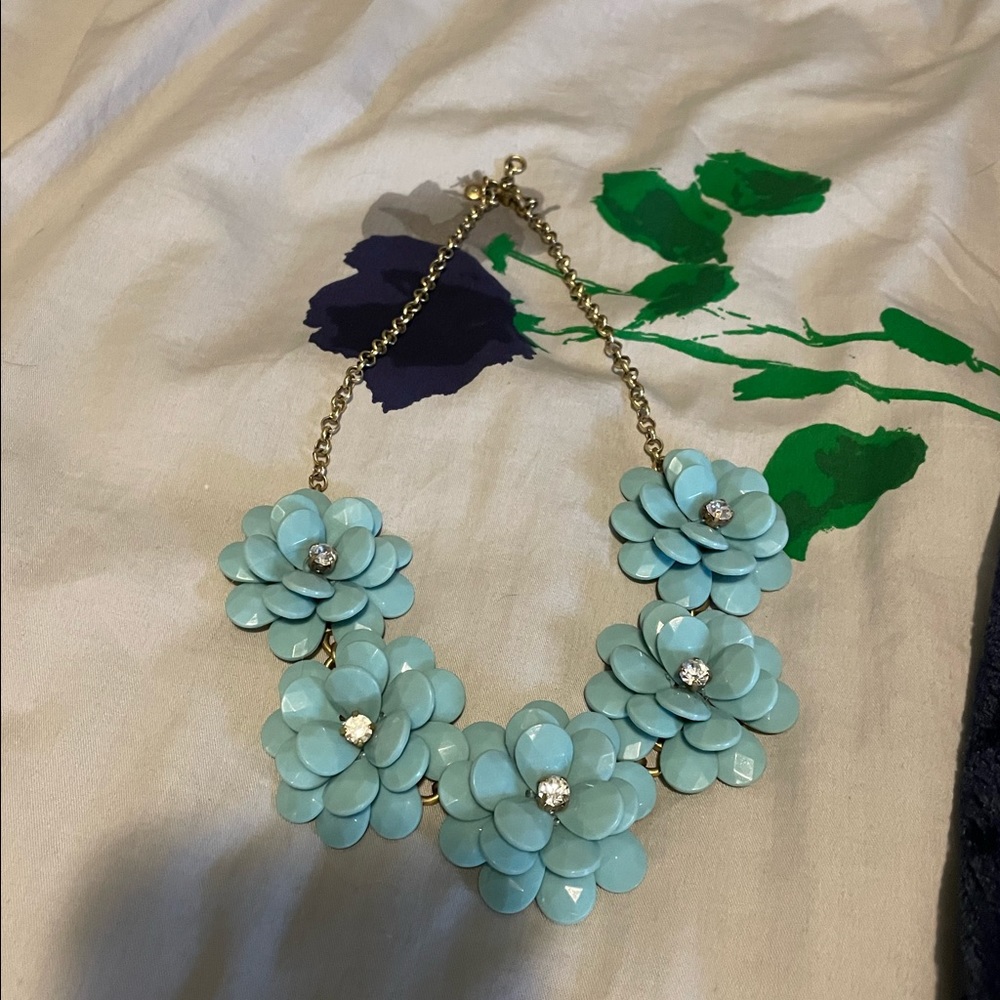 Jcrew blue flower necklace